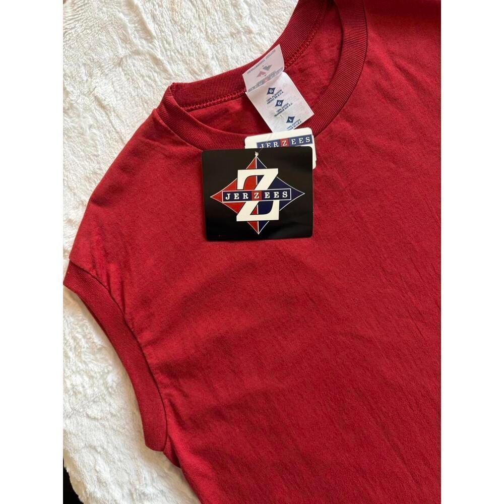NWT Jerzees Heavyweight Cotton T-Shirt Red Men’s Large Blank Tee